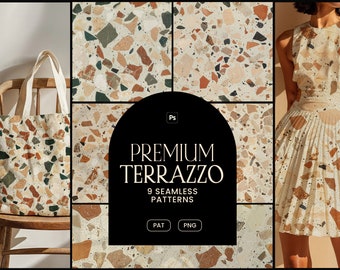 Premium Terrazzo Seamless Patterns / Luxury Terrazzo Pattern Tiles