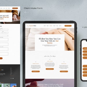 Rachel Miller Coaching Website Template for WIX / Coaching Website / Business Coach Website / Modern WIX Website image 2