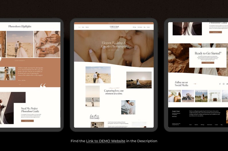 Emily - Photography Website Template for WIX / Editorial Photography Website Theme / Elegant Website / Premium & Bespoke WIX Website image 7