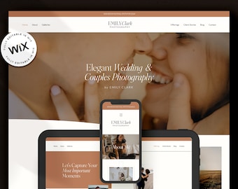 Emily - Photographer Website Template for WIX / Editorial Photography Website Theme / Elegant Website / Premium & Bespoke WIX Website