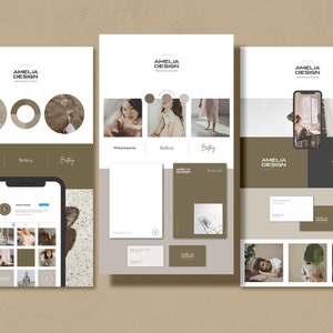 Studio Brand Sheets for CANVA & Indesign / Brand Sheets / Brand Guideline Template / Logo Board Template / Branding Templates for Canva image 8