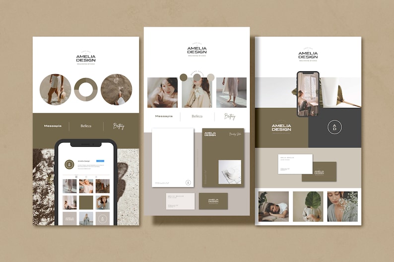 Studio Brand Sheets for CANVA & Indesign / Brand Sheets / Brand Guideline Template / Logo Board Template / Branding Templates for Canva image 8