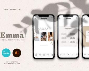 Emma - Social Media Templates / Influencer Canva Templates / Canva Instagram Templates / Instagram Gallery