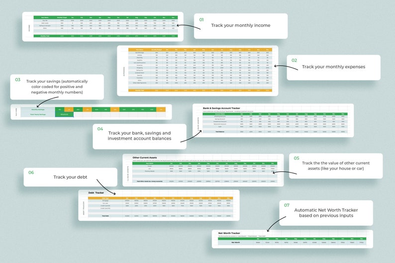 Personal Finance Dashboard for Google Sheets / Editable - Etsy
