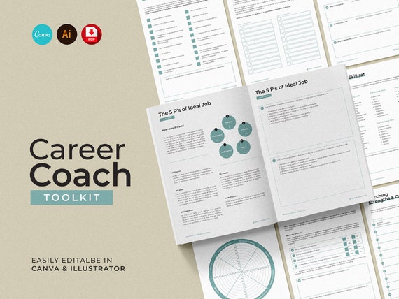 Career Coach Toolkit / Editable Coaching Tools for Career Coaches / Interactive Coaching PDF Files