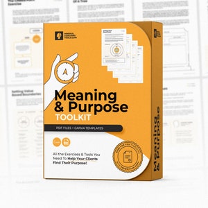 Kit de herramientas de propósito y significado / Herramientas y ejercicios de coaching editables / Archivos PDF de coaching interactivos / Herramientas de terapia