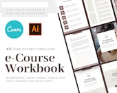 CANVA Workbook Templates, e-Course and Webinar Templates, Premade Course Creator Templates For Canva, Canva Worksheets