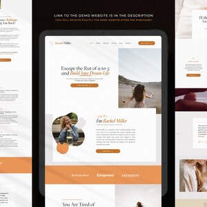Rachel Miller Coaching Website Template for WIX / Coaching Website / Business Coach Website / Modern WIX Website image 5