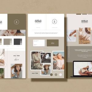 Studio Brand Sheets for CANVA & Indesign / Brand Sheets / Brand Guideline Template / Logo Board Template / Branding Templates for Canva image 5