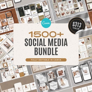 1500+ Ultimate Social Media Template Bundle for CANVA / Canva Instagram Template Bundle