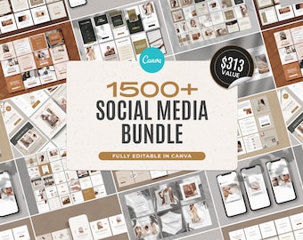 1500+ Ultimate Social Media Template Bundle for CANVA / Canva Instagram Template Bundle