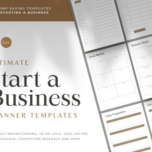 Najlepsze szablony planera biznesowego - Planery Canva / Planery biznesowe / Planer Canva dla startupów / Lista kontrolna Canva dla firm