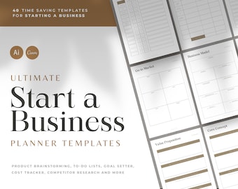 Ultimate Business Planner Templates - Canva Planners / Business Planners / Startup Canva Planner / Canva Business Checklist