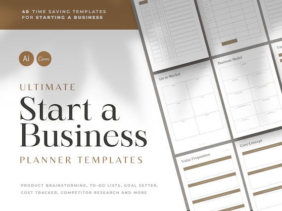 Ultimate Business Planner Templates - Canva Planners / Business Planners / Startup Canva Planner / Canva Business Checklist