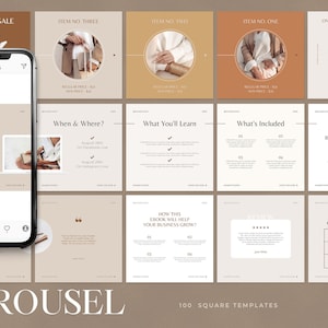 100 CANVA Instagram Carousel Templates / Elegant Instagram Templates ...