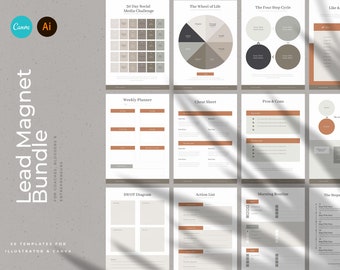 CANVA Lead Magnets For Coaches / Lead Magnet Bundle / Editable Templates for Coaches