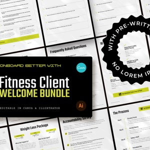 MAX Fitness Client Welcome Bundle / Fitness Client Onboarding Templates