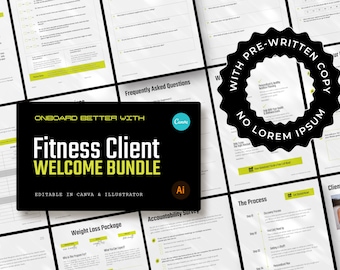 MAX Fitness Client Welcome Bundle / Fitness Client Onboarding Templates