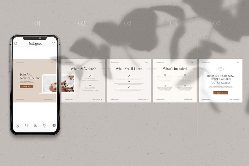 100 CANVA Instagram Carousel Templates / Elegant Instagram Templates ...