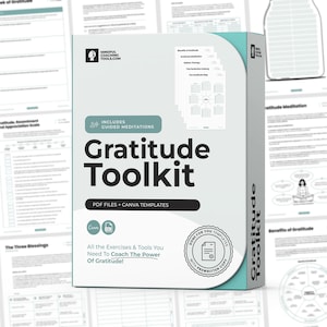Gratitude Journal & Worksheets , Editable Coaching Tools, Fillable Coaching PDF Files