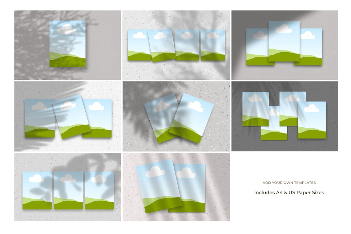 Canva A4 & US Paper Mockups Etsy