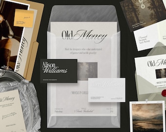 Old Money - Luxury Stationery Mockups / Branding Kit / Elegant Scene Creator