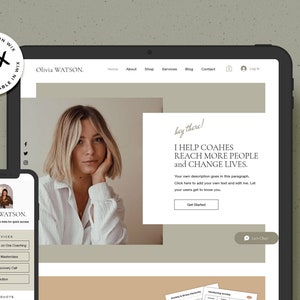Coaching Website Template for WIX / Coaching Website / Life Coach Website / Modern WIX Website