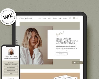 Coaching Website Template for WIX / Coaching Website / Life Coach Website / Modern WIX Website