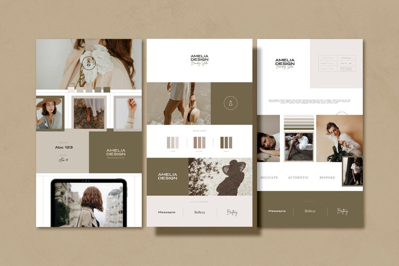 Studio Brand Sheets for CANVA & Indesign / Brand Sheets / Brand Guideline Template / Logo Board Template / Branding Templates for Canva image 3