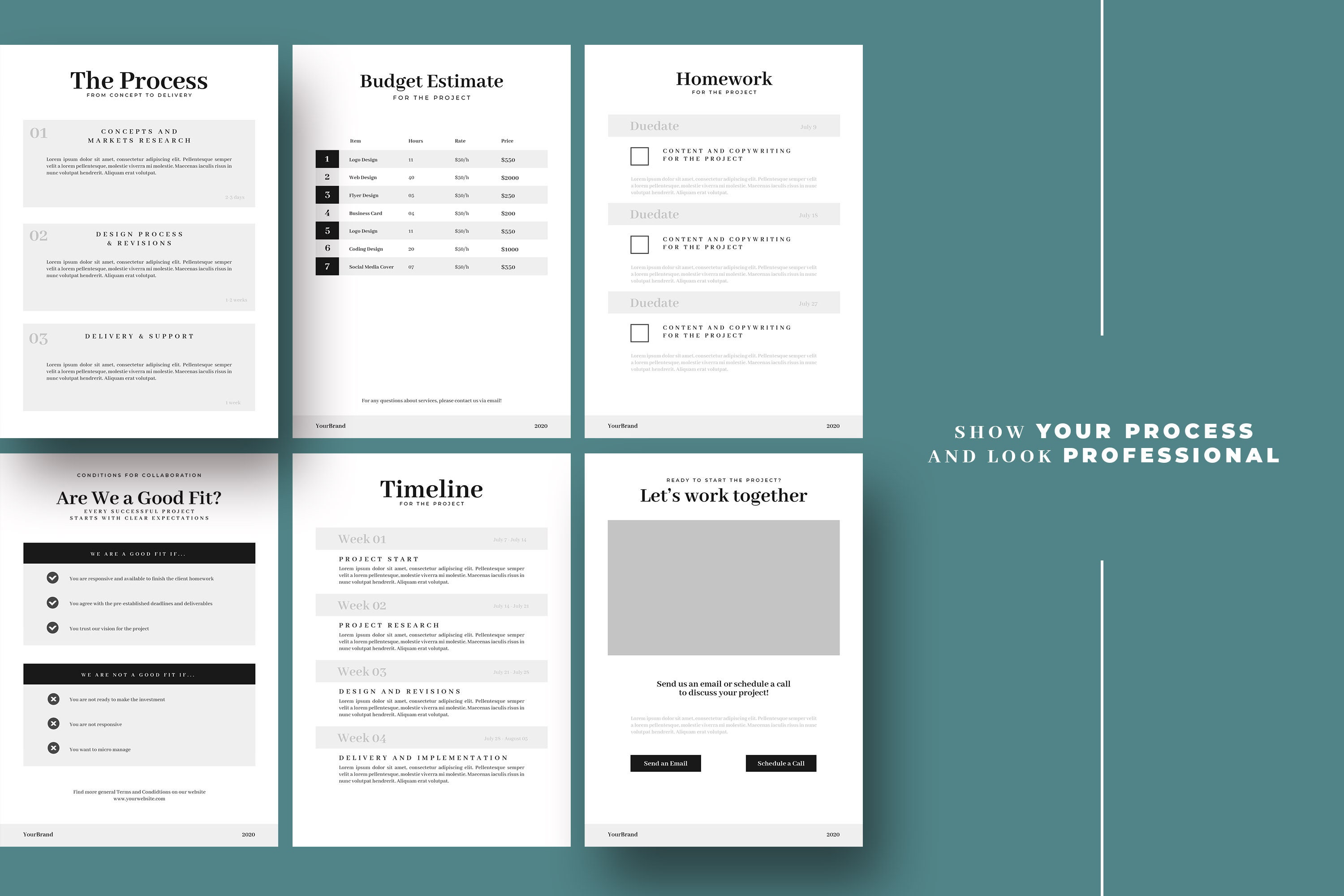 Services & Pricing Guide Templates for Illustrator and CANVA Etsy