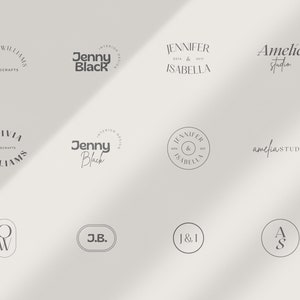 Aesthetic Logo Bundle for CANVA, Modern Minimal Logo Bundle, Simple & Clean Business Logo