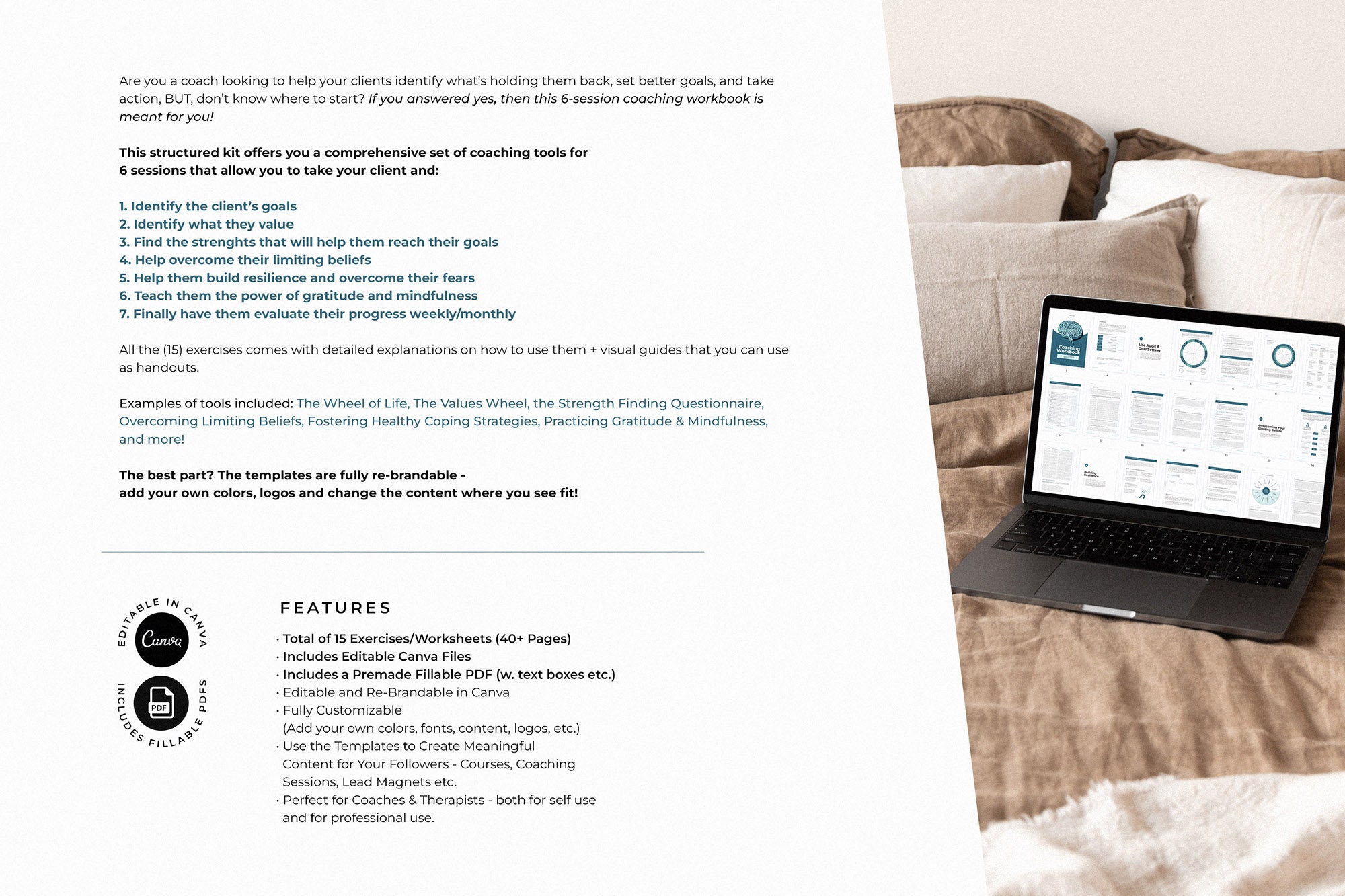 6 Session Coaching Workbook - Etsy