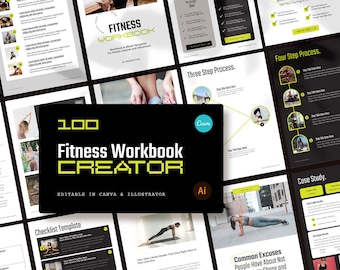 MAX Fitness eBook and Workbook Creator / Fitness Lead Magnet Creator for CANVA