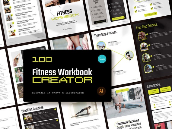 MAX Fitness eBook and Workbook Creator / Fitness Lead Magnet Creator for CANVA
