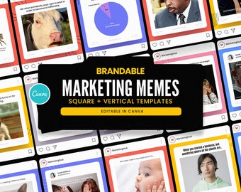 Marketing Memes with Captions / Pre-Made Meme Templates for Instagram