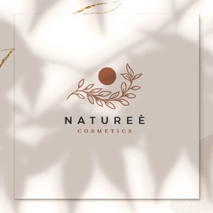 Natürliche Bio Logo Vorlage, Sofort Download Logo Design, DIY Logo, Botanisches Logo, Minimal Logo, Feminines Logo, Baum Zweig Logo,