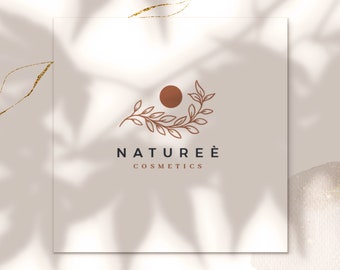 Natural Organic Logo Template, Instant Download Logo Design, DIY Logo, Botanical Logo, Minimal Logo, Feminine Logo, Tree Branch Logo,