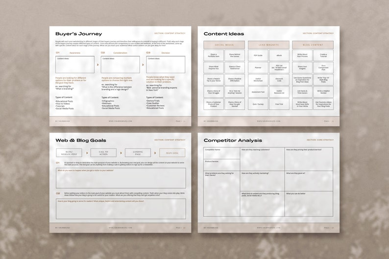 Interactive Marketing Workbook / Brandable Marketing Strategy - Etsy