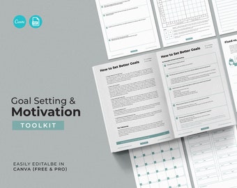 GOAL Setting & Motivation Toolkit / Editable Coaching Tools and Exercises/ Interactive Coaching PDF Files / Therapy Tools