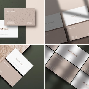8 mockup di biglietti da visita premium - Pacchetto di modelli di biglietti da visita moderni, eleganti e minimali