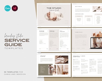 Studio Client Welcome & Pricing Kit for Canva  and Indesign  / Branding Client Onboarding