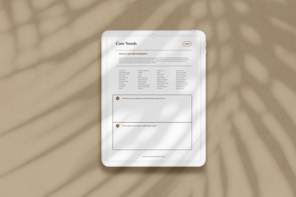 True Self Discovery Worksheets CANVA / Therapy Worksheet Templates ...