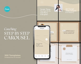200 Step-By-Step Coaching Carousel for CANVA