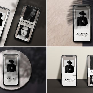 Maquetas de teléfonos modernas y sencillas, maqueta elegante de iPhone, paquete de maquetas de teléfonos