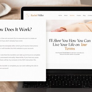 Rachel Miller Coaching Website Template for WIX / Coaching Website / Business Coach Website / Modern WIX Website image 3