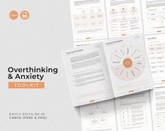 Overthinking and Anxiety Toolkit / Editable Coaching Tools and Exercises/ Interactive Coaching PDF Files / Therapy Tools