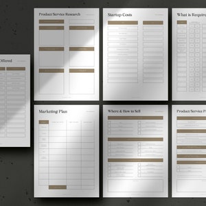 May include: A printable business plan template with sections for product/service research, startup costs, what is required, products/services offered, marketing plan, where & how to sell, and product/service pricing.