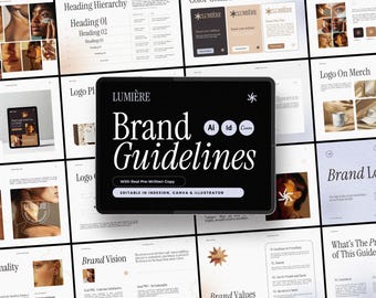 Lumière Brand Guidelines for Canva, Illustrator, and Indesign