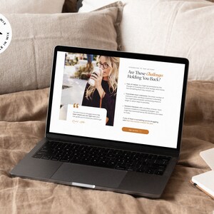 Rachel Miller Coaching Website Template for WIX / Coaching Website / Business Coach Website / Modern WIX Website image 8