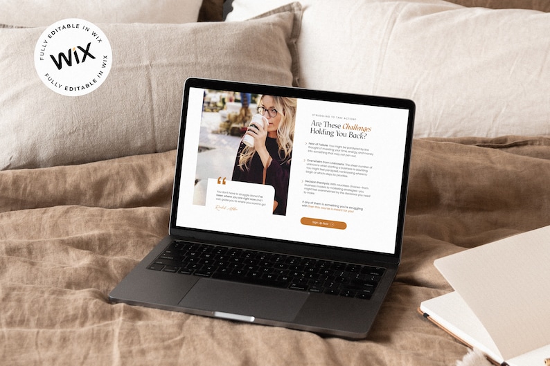Rachel Miller Coaching Website Template for WIX / Coaching Website / Business Coach Website / Modern WIX Website image 8